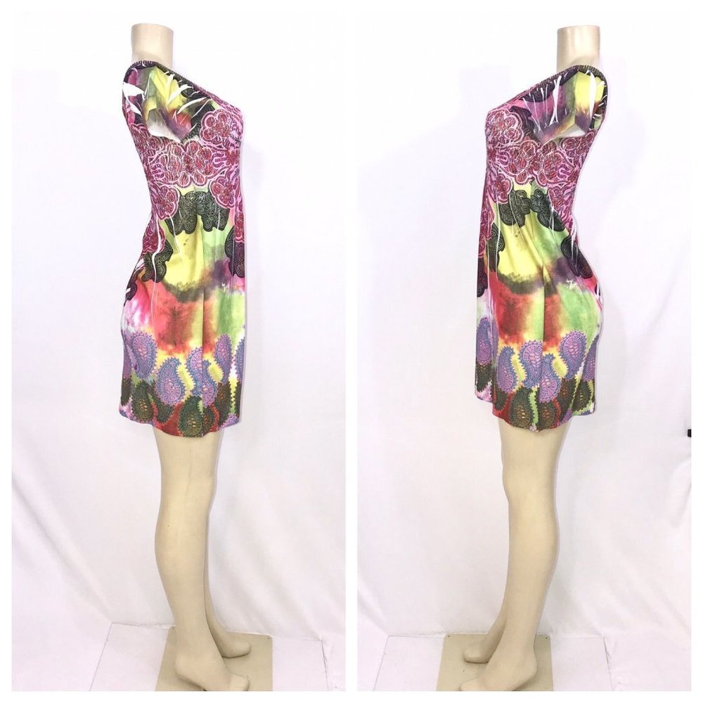 Pink Multi Color Mini Dress Small - Picture 3 of 5